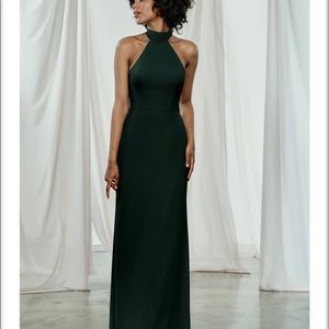 Amsale Sophia Dress in Hunter green (first picture)